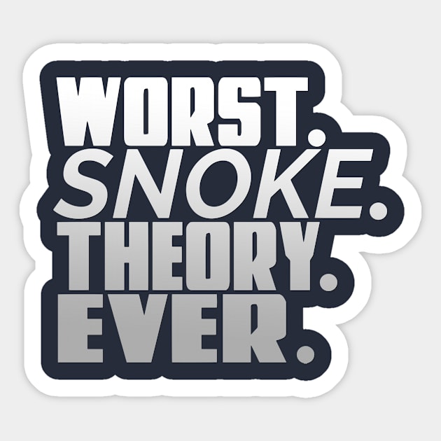 Worst. Snoke. Theory. EVER. Sticker by SyloVideo